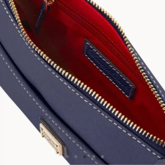 Dooney & Bourke Blue Crossbody Bag with Gold Accents - Picture 2 of 4